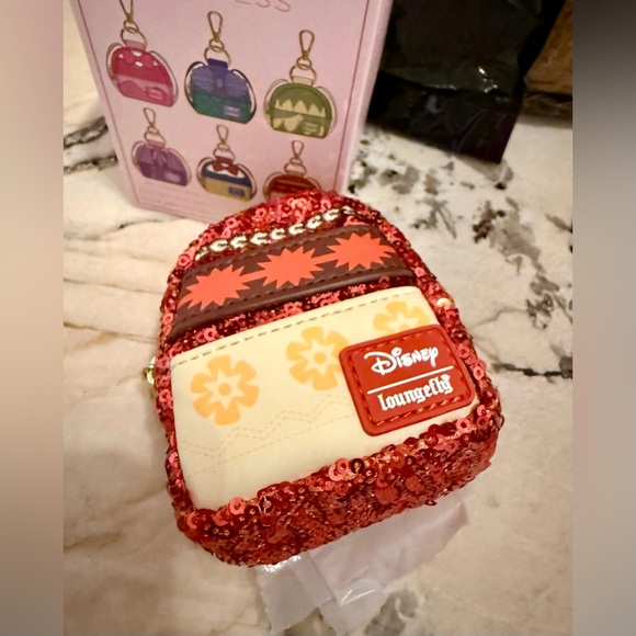 Loungefly Disney Princess Sequin  Mini Backpack Keychain Charm - Confirmed MOANA - Picture 3 of 4